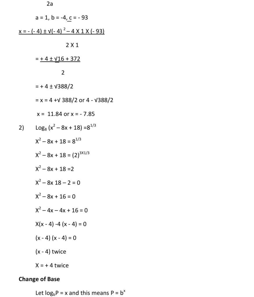 LOGARITHM SOLVING PROBLEMS BASED ON LAWS OF LOGARITHM 5