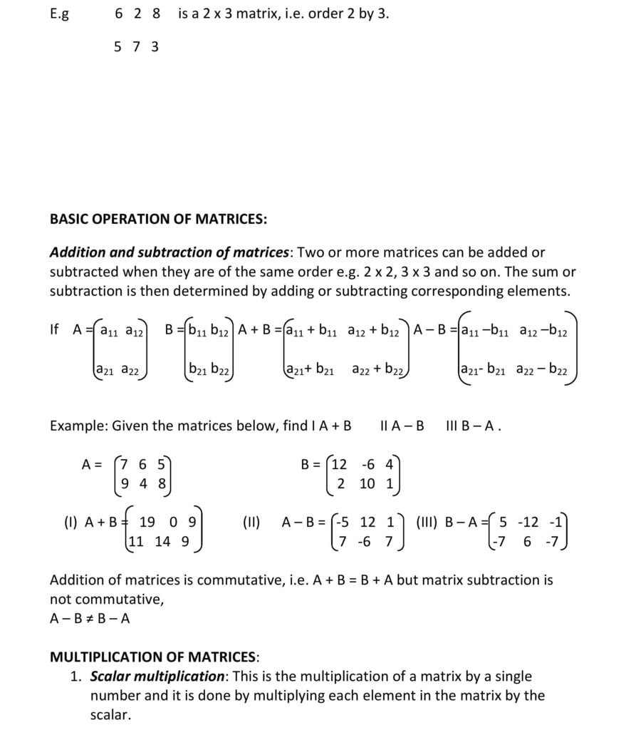 Matrices and determinants 2