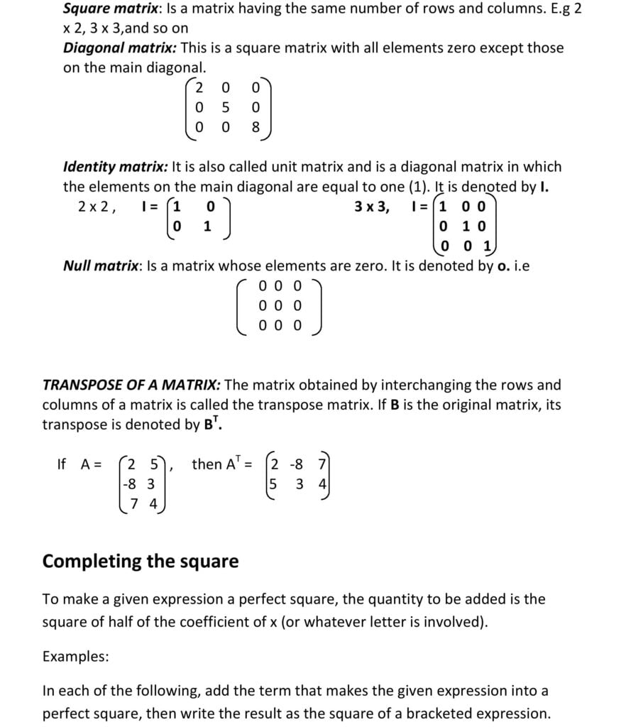 Matrices and determinants 4