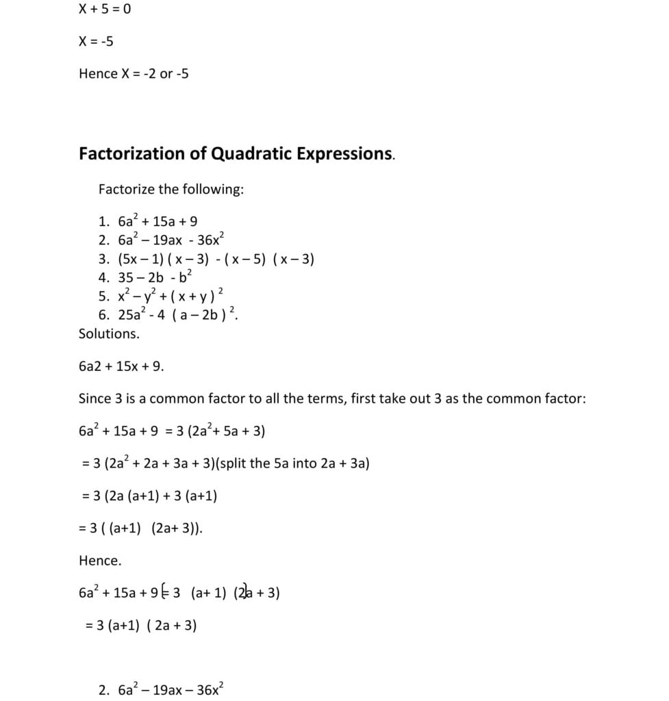 SOLUTION OF QUADRATIC EQUATION 02