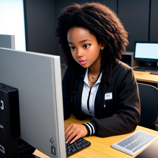 black students with computers